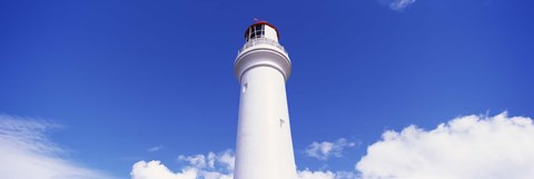 Framed Low angle view of a lighthouse, Cape Otway Lighthouse, Great Ocean Road, Victoria, Australia Print