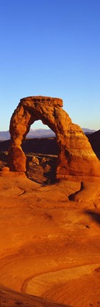 Framed Natural arch in a desert, Arches National Park, Utah Print
