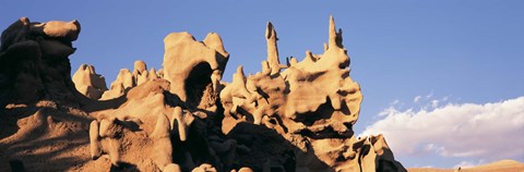 Framed Low angle view of cliffs, Fantasy Canyon, Uintah County, Utah (blue sky) Print