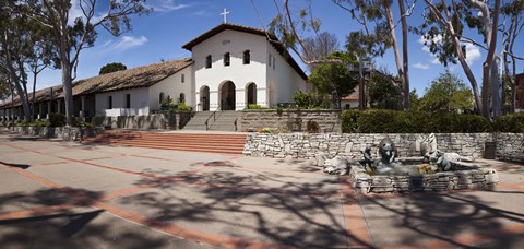 Framed Facade of a church, Mission San Luis Obispo, San Luis Obispo, San Luis Obispo County, California, USA Print