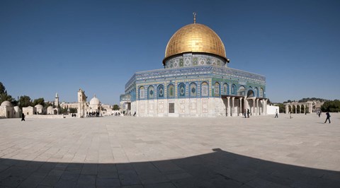 Framed Town square, Dome Of the Rock, Temple Mount, Jerusalem, Israel Print