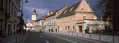 Framed Church in a city, Black Church, Brasov, Transylvania, Romania Print