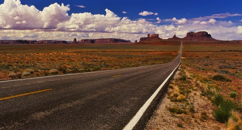 Framed Road passing through a valley, Monument Valley, San Juan County, Utah, USA Print