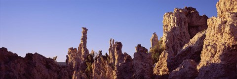 Framed Low angle view of rock formations, Mono Lake, California, USA Print