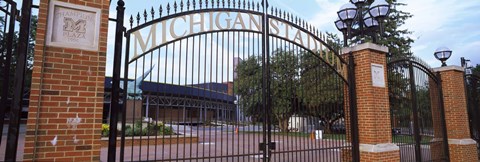 Framed Stadium of a university, Michigan Stadium, University of Michigan, Ann Arbor, Michigan, USA Print