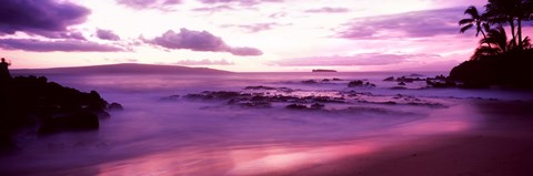 Framed Maui Coast at sunset, Makena, Maui, Hawaii, USA Print