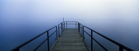 Framed Pier on a lake, Herrington Manor Lake, Garrett County, Maryland, USA Print