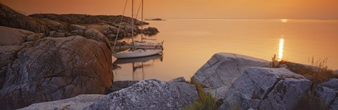 Framed Sailboats on the coast, Lilla Nassa, Stockholm Archipelago, Sweden Print