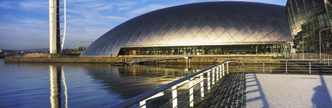 Framed Close Up of the Glasgow Science Centre in River Clyde, Glasgow, Scotland Print