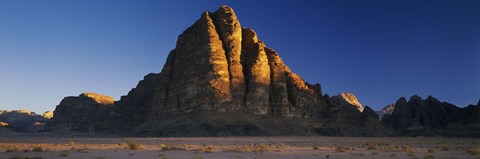 Framed Seven Pillars of Wisdom, Wadi Rum, Jordan Print