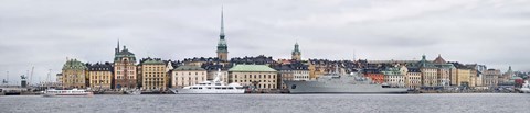 Framed Boats and Buildings at the Waterfront, Gamla Stan, Stockholm, Sweden 2011 Print
