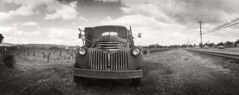 Framed Old truck in a field, Napa Valley, California, USA Print