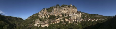 Framed Rocamadour, Canyon De l&#39;Alzou, Lot, Midi-Pyrenees, France Print