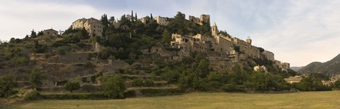 Framed Hilltop town of Montbrun-Les-Bains, Drome, Rhone-Alpes, France Print