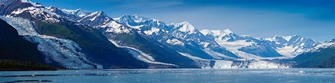 Framed Snowcapped mountains at College Fjord of Prince William Sound, Alaska, USA Print