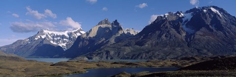 Framed Lake Nordenskjold in Torres Del Paine National Park, Chile Print