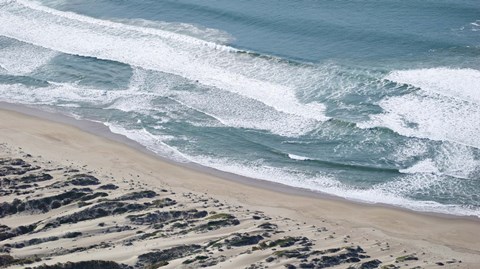 Framed Aerial view of Pismo Beach, San Luis Obispo County, California, USA Print