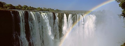 Framed Rainbow over Victoria Falls, Zimbabwe Print