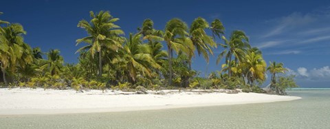 Framed Tapuaetai Motu, Aitutaki, Cook Islands Print