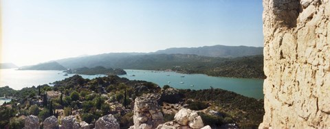 Framed View from the Byzantine Castle, Kekova, Lycia, Antalya Province, Turkey Print
