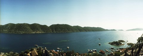 Framed Mediterranean Sea by the Byzantine Castle, Kekova, Lycia, Antalya Province, Turkey Print