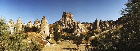 Framed Caves and Fairy Chimneys in Cappadocia, Central Anatolia Region, Turkey Print