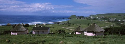 Framed Thatched Rondawel huts, Hole in the Wall, Coffee Bay, Transkei, Wild Coast, Eastern Cape Province, Republic of South Africa Print