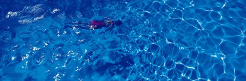 Framed Woman in swimming pool Print