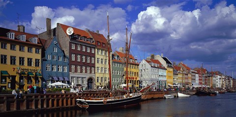 Framed Denmark, Copenhagen, Nyhavn Print