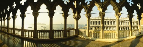 Framed Columns in Saint Mark Square, Venice Print