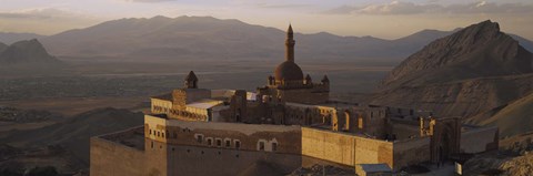 Framed High angle view of a palace, Ishak Pasha Palace, Dogubeyazit, Turkey Print