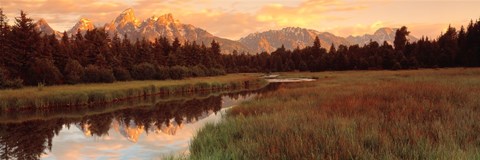 Framed Sunrise Grand Teton National Park, Wyoming, USA Print