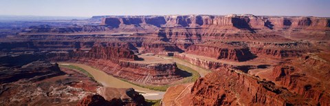 Framed River flowing through a canyon, Canyonlands National Park, Utah, USA Print