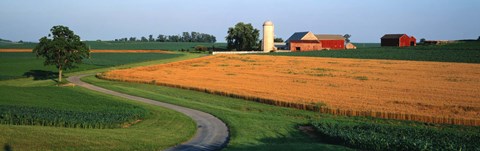 Framed Farm nr Mountville Lancaster Co PA USA Print