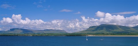 Framed High angle view of a sailboat, Donegal Bay, Republic of Ireland Print