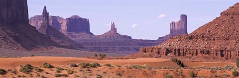 Framed View To Northwest From 1st Marker In The Valley, Monument Valley, Arizona, USA, Print