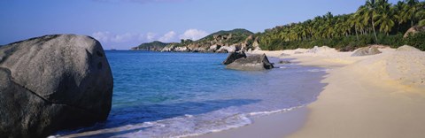 Framed Boulders On The Beach, The Baths, Virgin Gorda, British Virgin Islands Print