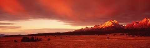 Framed Sunrise Grand Teton National Park WY Print