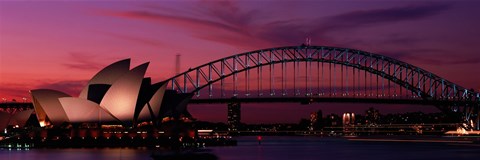 Framed Australia, Sydney, sunset Print