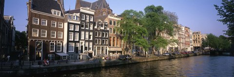 Framed Netherlands, Amsterdam, canal Print