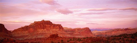 Framed Dusk Panorama Point Capital Reef National Park UT Print