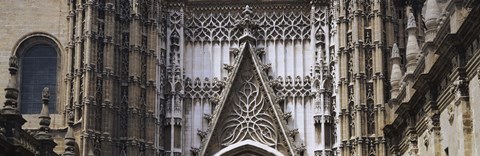 Framed Close-up of a cathedral, Seville Cathedral, Seville, Spain Print