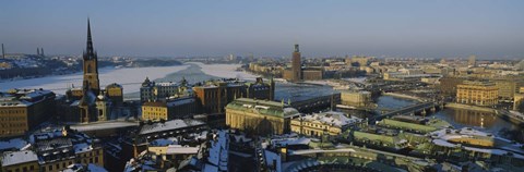 Framed Winter view of Stockholm, Sweden Print