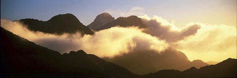 Framed Mount Pembroke Fiordland National Park New Zealand Print