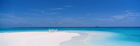 Framed Table and Two Chairs, The Maldives Print