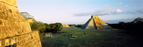 Framed Pyramids at an archaeological site, Chichen Itza, Yucatan, Mexico Print