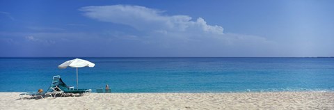 Framed Beach Scene, Nassau, Bahamas Print