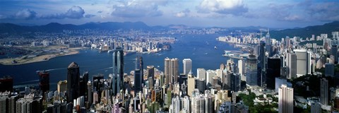 Framed Hong Kong with Cloudy Sky, China Print