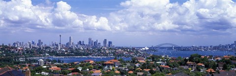 Framed Cityscape, Harbor, Sydney, Australia Print