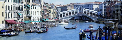 Framed Rialto Bridge &amp; Grand Canal Venice Italy Print